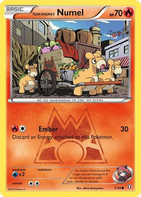 Team Magma's Numel card from Double Crisis