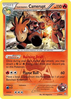 Team Magma's Camerupt card from Double Crisis