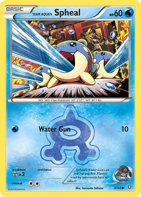Team Aqua's Spheal card from Double Crisis