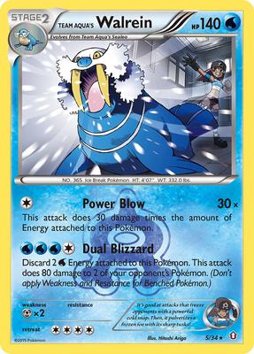 Team Aqua's Walrein card from Double Crisis