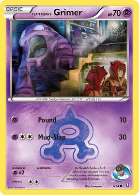 Team Aqua's Grimer card from Double Crisis