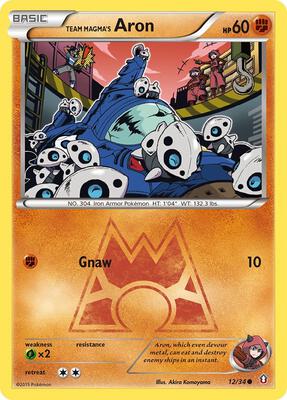 Team Magma's Aron card from Double Crisis