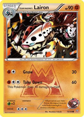 Team Magma's Lairon card from Double Crisis