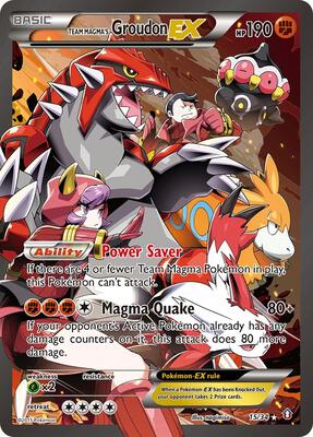 Team Magma's Groudon EX card from Double Crisis