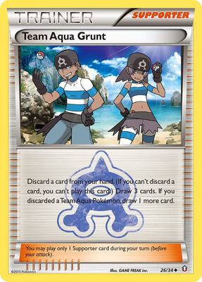Team Aqua Grunt card from Double Crisis