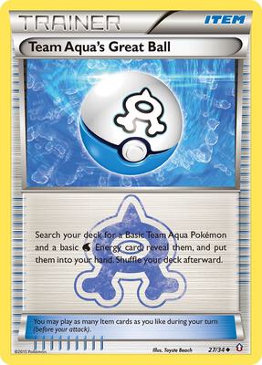 Team Aqua's Great Ball card from Double Crisis