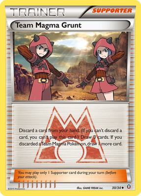 Team Magma Grunt card from Double Crisis