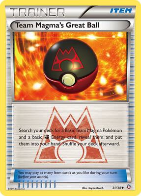 Team Magma's Great Ball card from Double Crisis