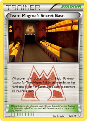 Team Magma's Secret Base card from Double Crisis
