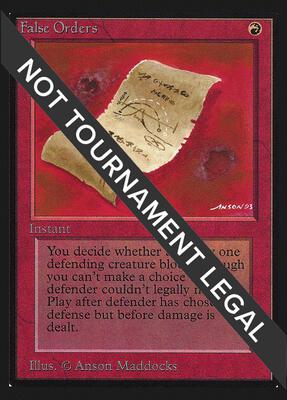 False Orders (IE) card from International Edition