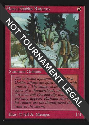 Mons's Goblin Raiders (IE) card from International Edition