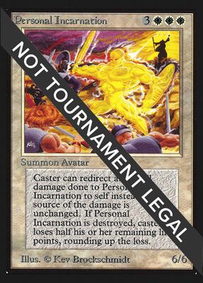 Personal Incarnation (IE) card from International Edition
