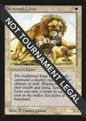 Savannah Lions (IE) card from International Edition