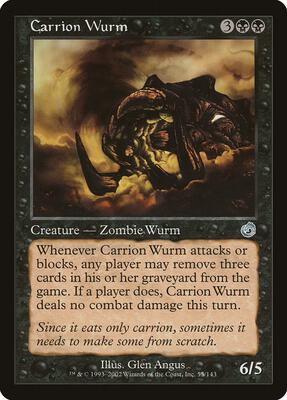 Carrion Wurm card from Torment