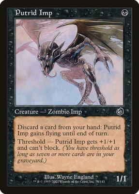 Putrid Imp card from Torment