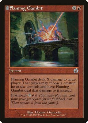 Flaming Gambit card from Torment
