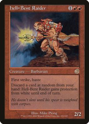 Hell-Bent Raider card from Torment