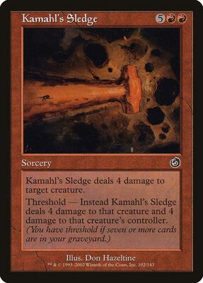 Kamahl's Sledge card from Torment