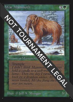 War Mammoth (CE) card from Collector's Edition