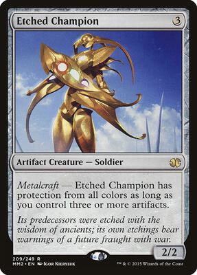 Etched Champion card from Modern Masters 2015