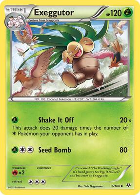 Exeggutor card from XY - Roaring Skies