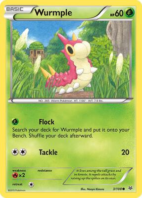 Wurmple card from XY - Roaring Skies