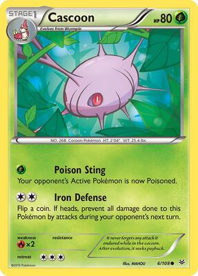 Cascoon card from XY - Roaring Skies