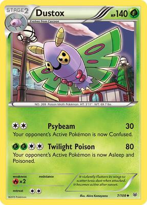 Dustox (7) card from XY - Roaring Skies