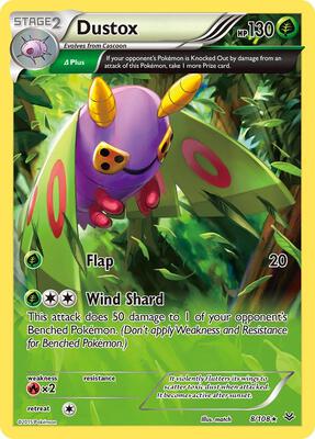 Dustox (8 Delta) card from XY - Roaring Skies