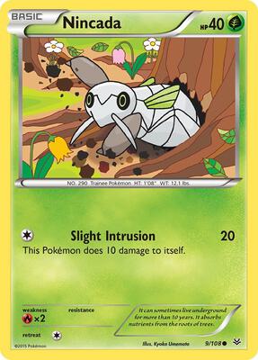 Nincada card from XY - Roaring Skies