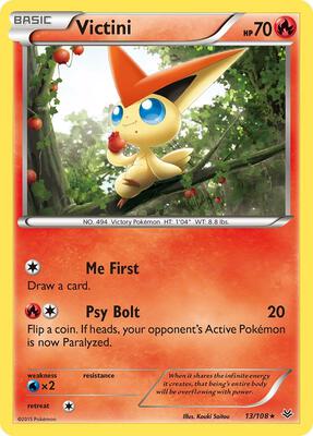 Victini card from XY - Roaring Skies