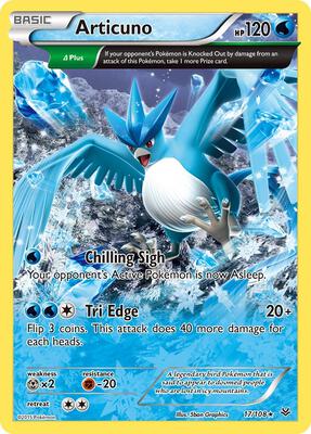 Articuno (17 Delta) card from XY - Roaring Skies