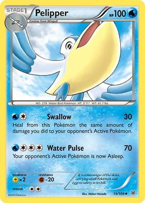 Pelipper card from XY - Roaring Skies