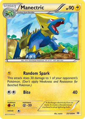 Manectric card from XY - Roaring Skies