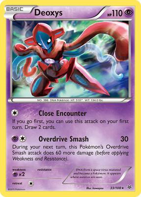 Deoxys card from XY - Roaring Skies