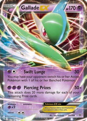 Gallade EX card from XY - Roaring Skies