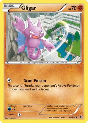 Gligar card from XY - Roaring Skies