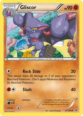 Gliscor card from XY - Roaring Skies