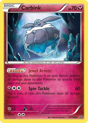 Carbink card from XY - Roaring Skies