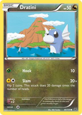 Dratini card from XY - Roaring Skies