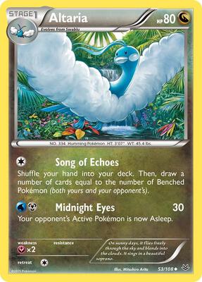 Altaria (53) card from XY - Roaring Skies
