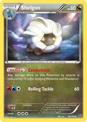 Shelgon card from XY - Roaring Skies