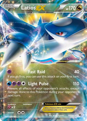 Latios EX card from XY - Roaring Skies