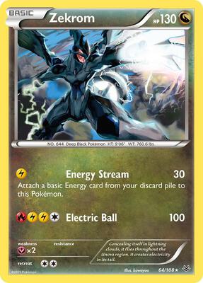 Zekrom card from XY - Roaring Skies