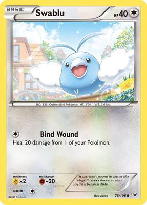 Swablu card from XY - Roaring Skies