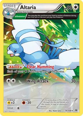 Altaria (74 Delta) card from XY - Roaring Skies