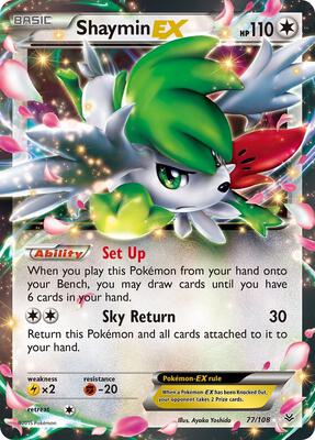 Shaymin EX card from XY - Roaring Skies