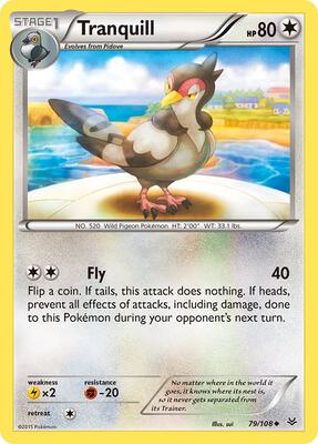 Tranquill card from XY - Roaring Skies