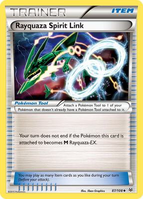 Rayquaza Spirit Link card from XY - Roaring Skies