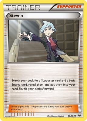 Steven card from XY - Roaring Skies